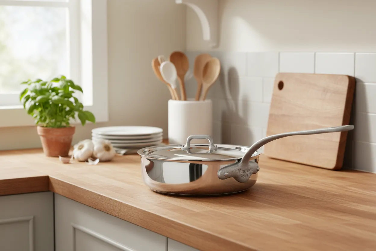 Mauviel M'Cook SB traktörpanna med lock 3,2 l rostfri