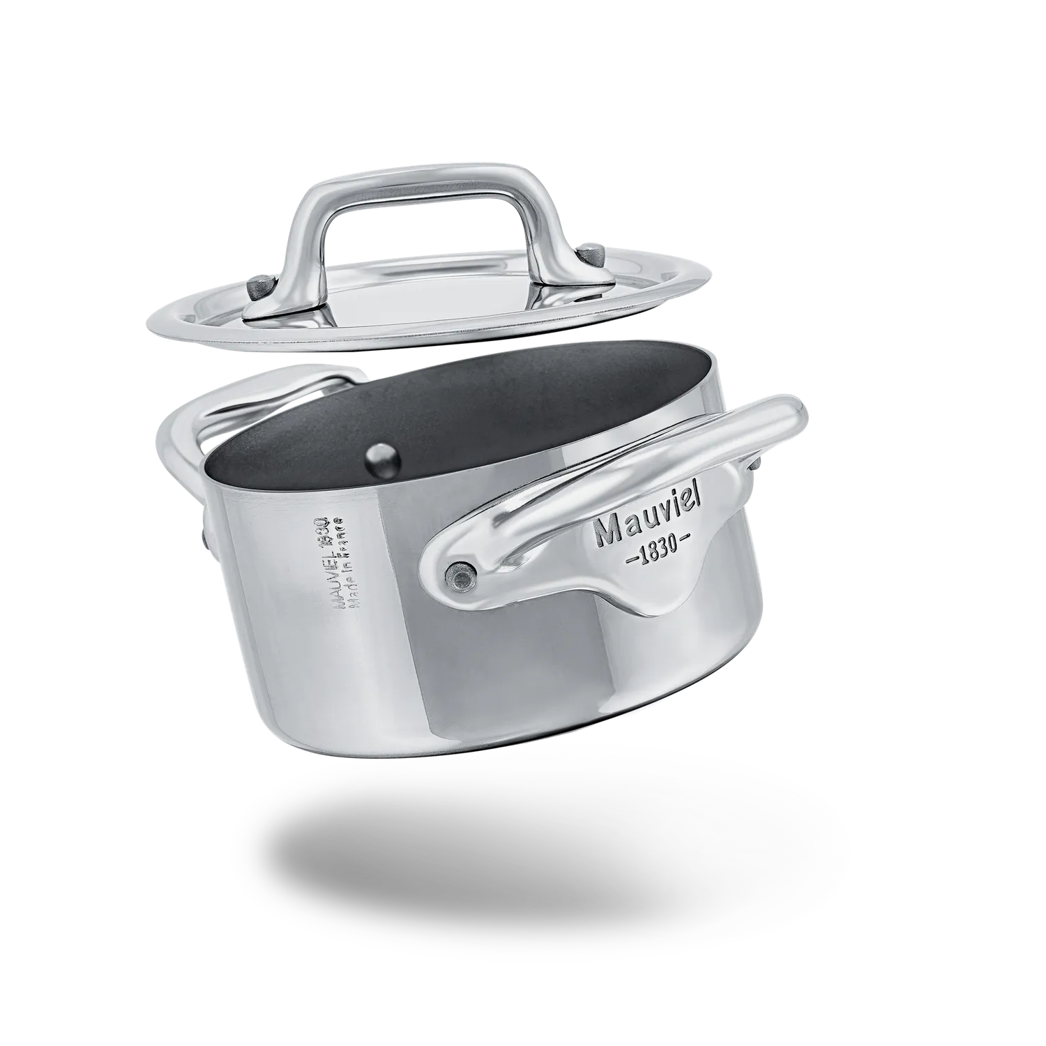 Mauviel M'Minis gryta med lock 9 cm rostfri servering