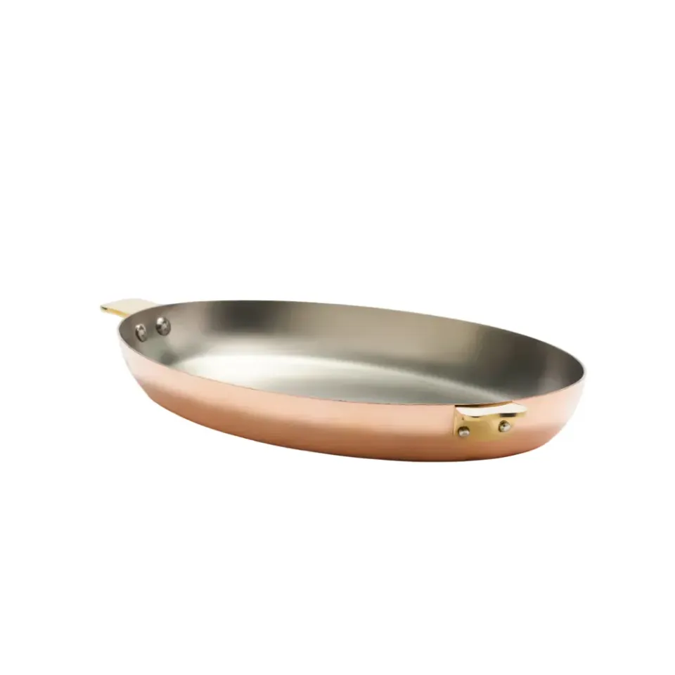 Mauviel Art Déco oval kopparpanna 30 cm servering
