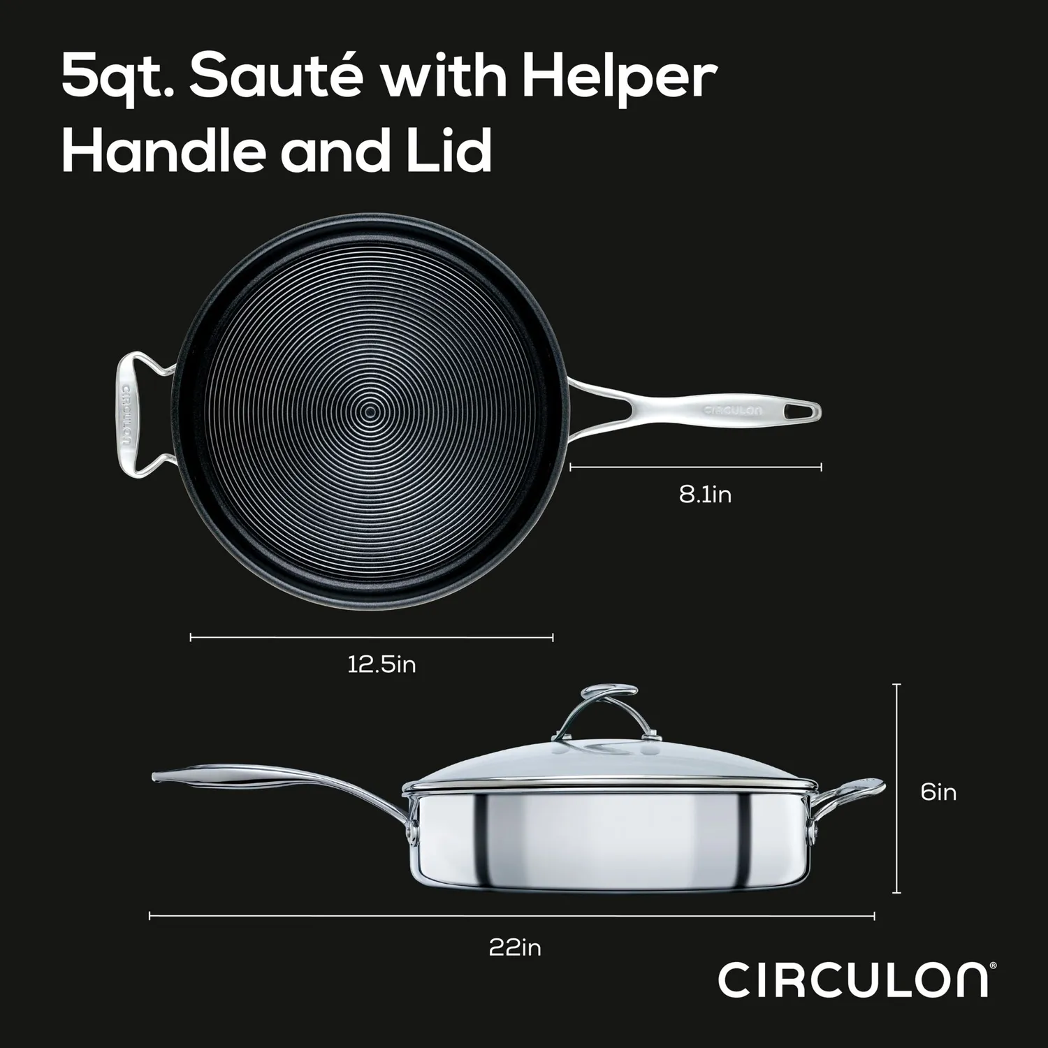 Circulon SteelShield traktörpanna 4,7 L rostfri nonstick