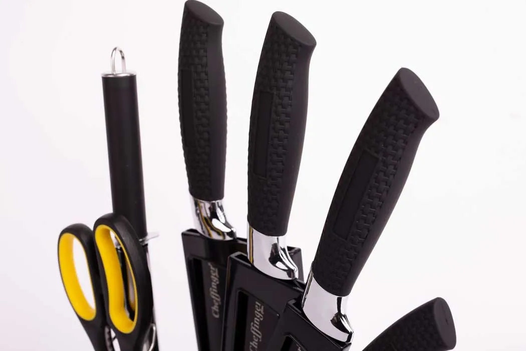 Cheffinger CF-KS04 knivblock svart
