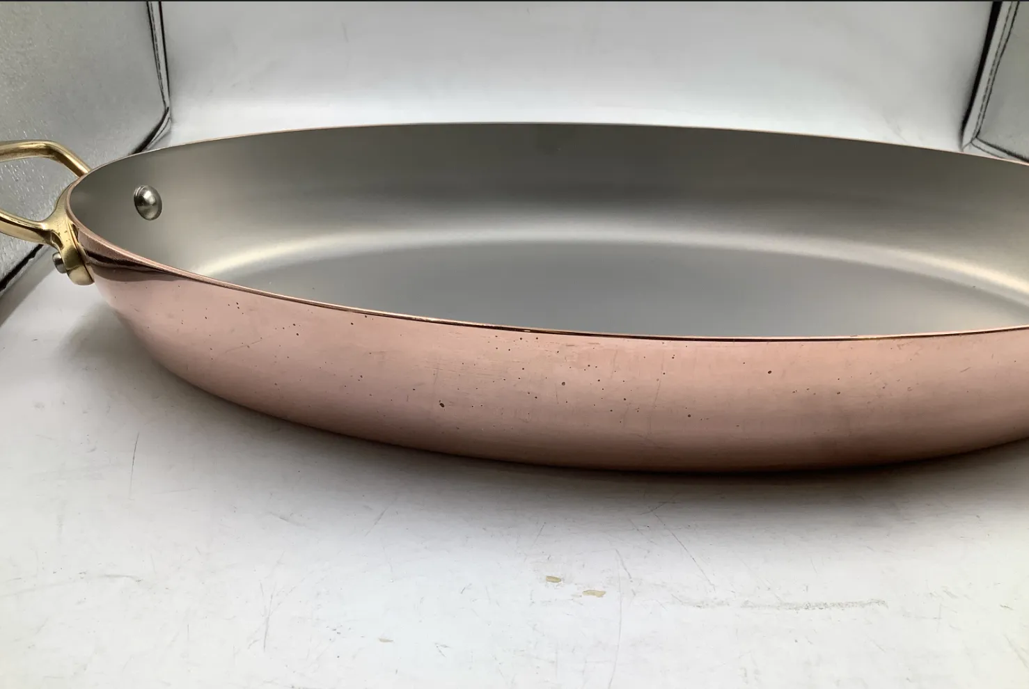 Mauviel M'Heritage gratängform koppar oval 40 cm