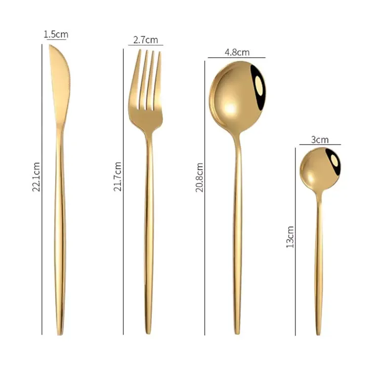 Cheffinger CF22127 bestickset 24 delar guld