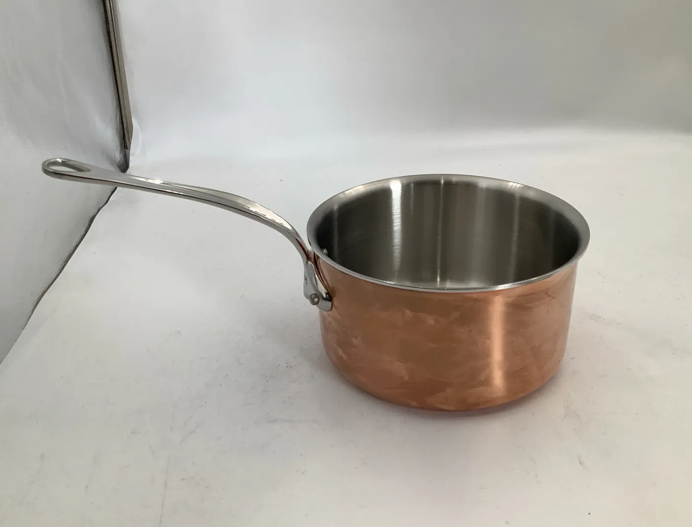 Mauviel M'Triply S kastrull koppar 2,5 l med glaslock repad