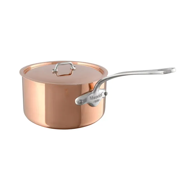Mauviel M3S kastrull med lock 1,8 liter koppar