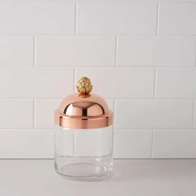 Ruffoni köksburk glas 0,75 liter kopparlock