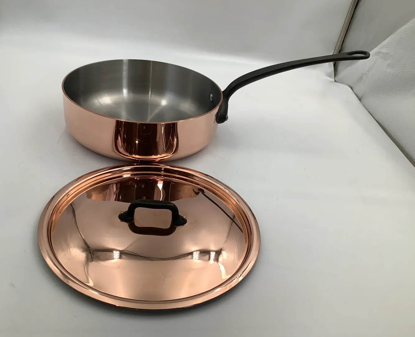 Mauviel M'Héritage 250CI sautépanna koppar 3,1 l med lock