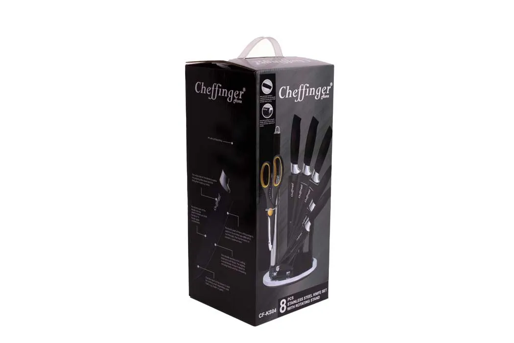 Cheffinger CF-KS04 knivblock svart