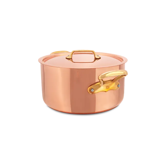 Mauviel M'Héritage M'200 B gryta med lock 8,4 Qt koppar