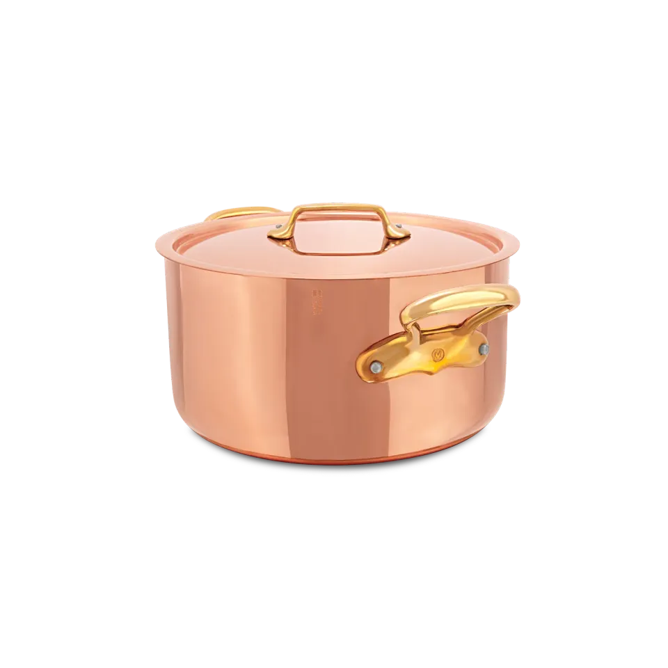 Mauviel M'Héritage M'200 B gryta med lock 8,4 Qt koppar