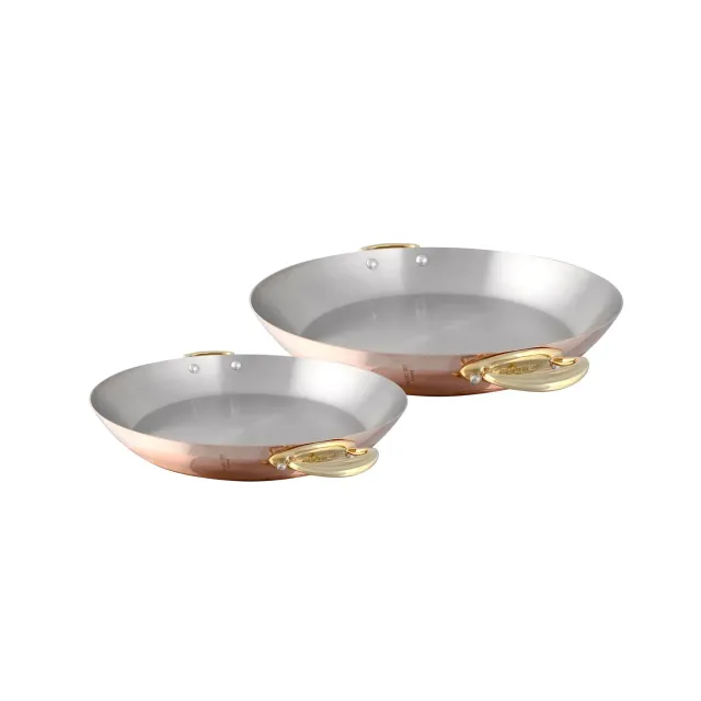 Mauviel M'Heritage M'150B stekpannor koppar 2-pack mässing