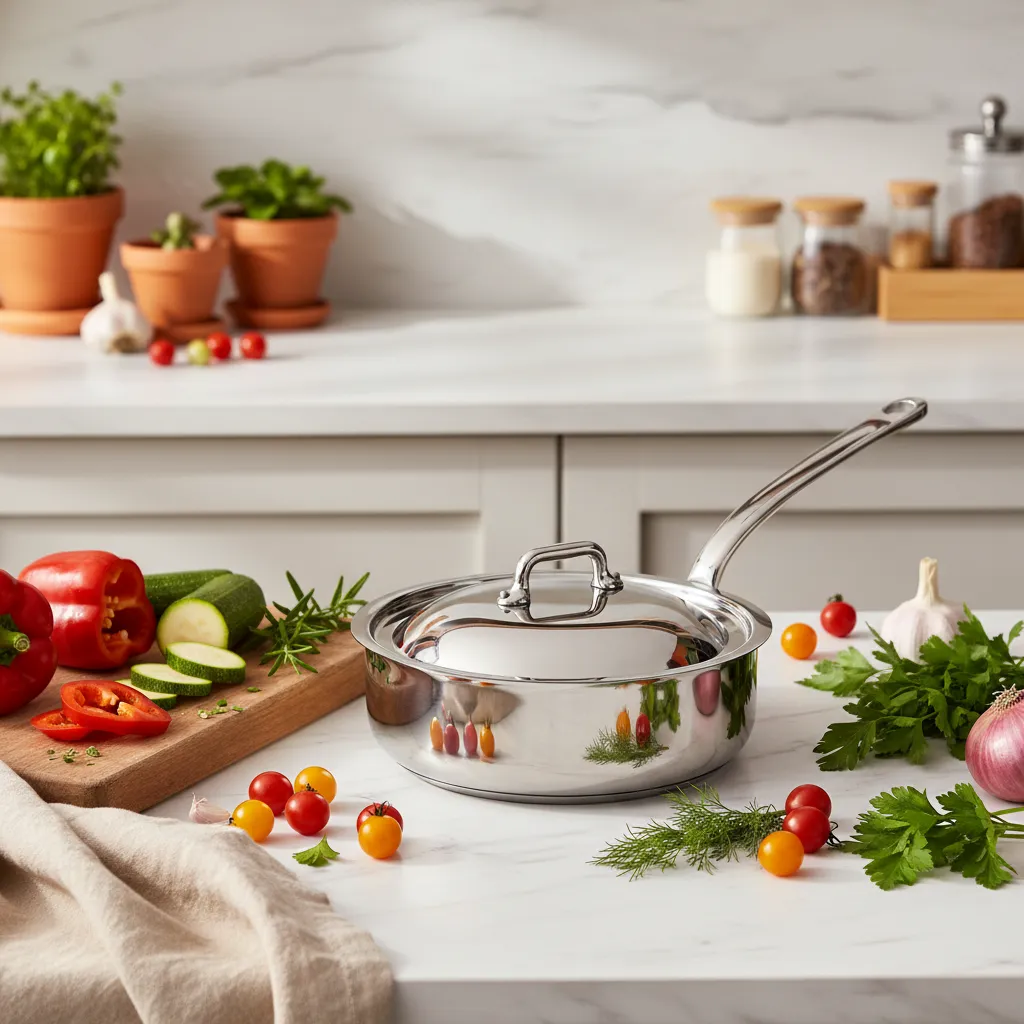 Mauviel M'Cook sauteuse rostfri 5-lagers med lock
