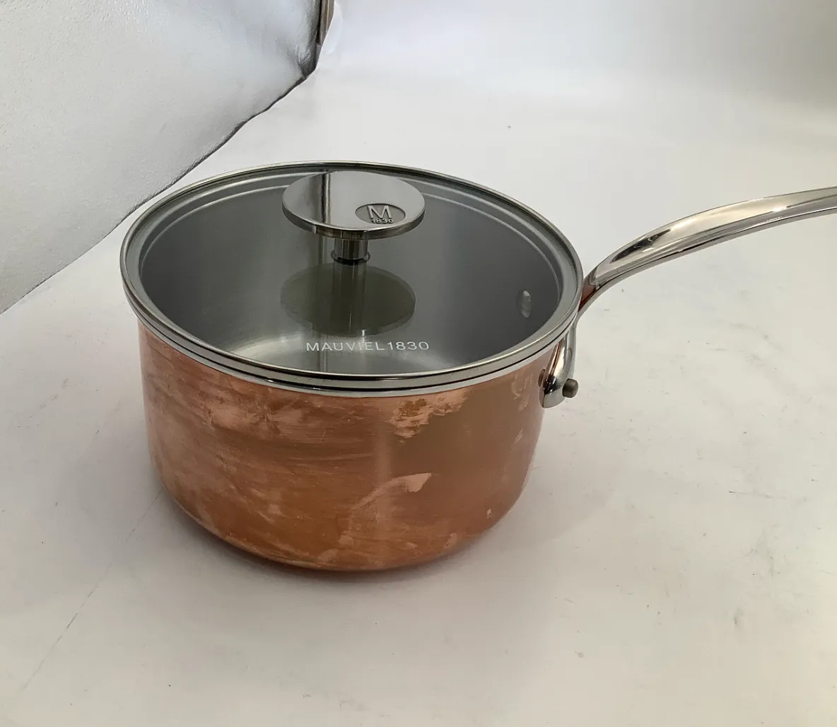 Mauviel M'Triply S kastrull koppar 2,5 liter med lock
