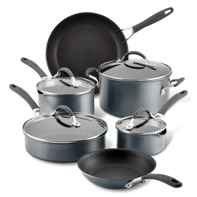 Circulon A1 ScratchDefense kastrullset 10-delar grafit nonstick