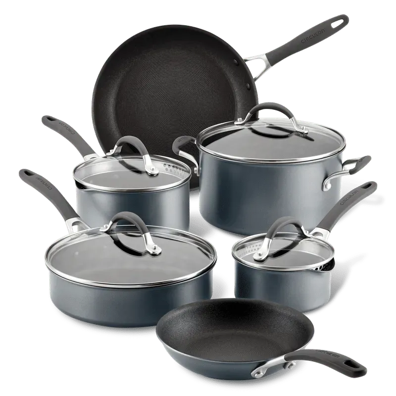 Circulon A1 ScratchDefense kastrullset 10-delar grafit nonstick