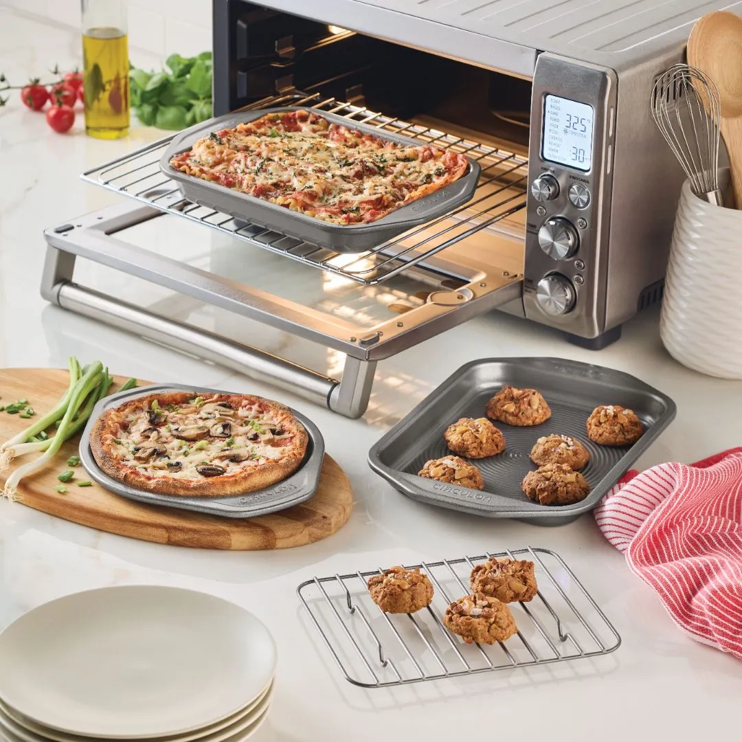 Circulon 4-Piece ugnsplåtar miniugn grå nonstick