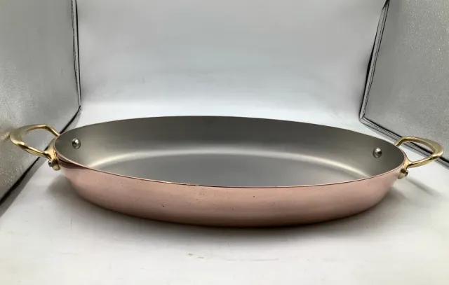 Mauviel M'Heritage gratängform koppar oval 40 cm
