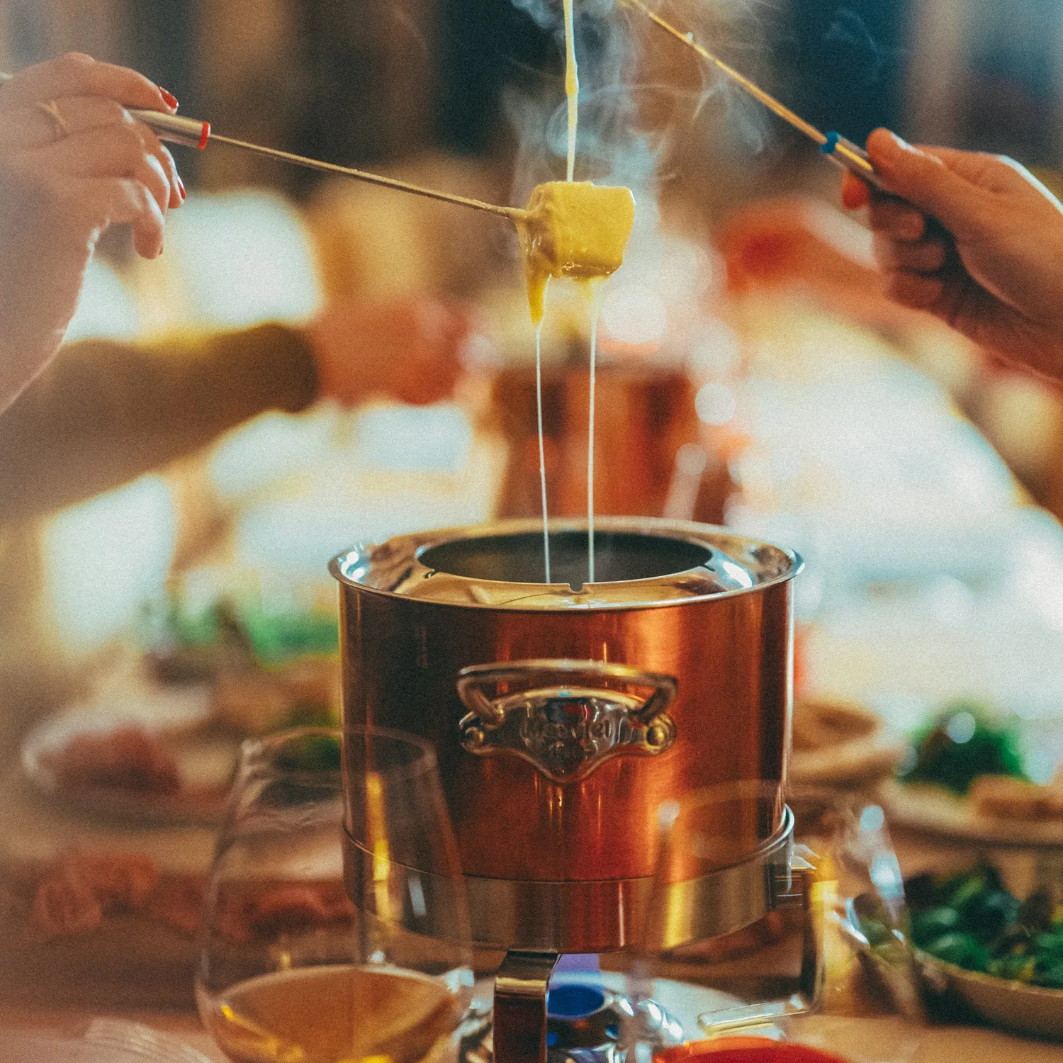 Mauviel M'Héritage M'150 S fondueset 3,4 qt koppar
