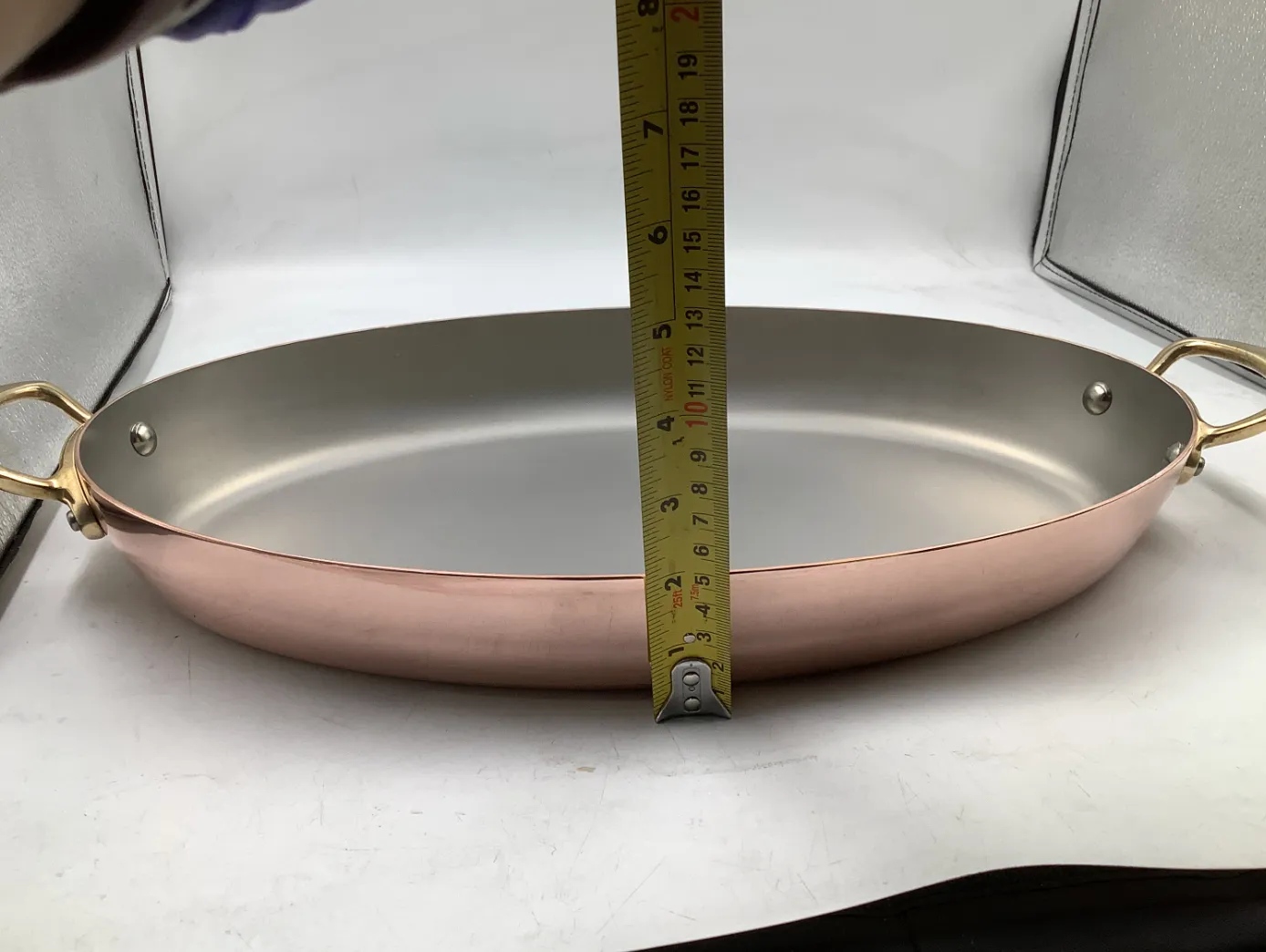 Mauviel M'Héritage M'150 B gratängform oval 40 cm mässing