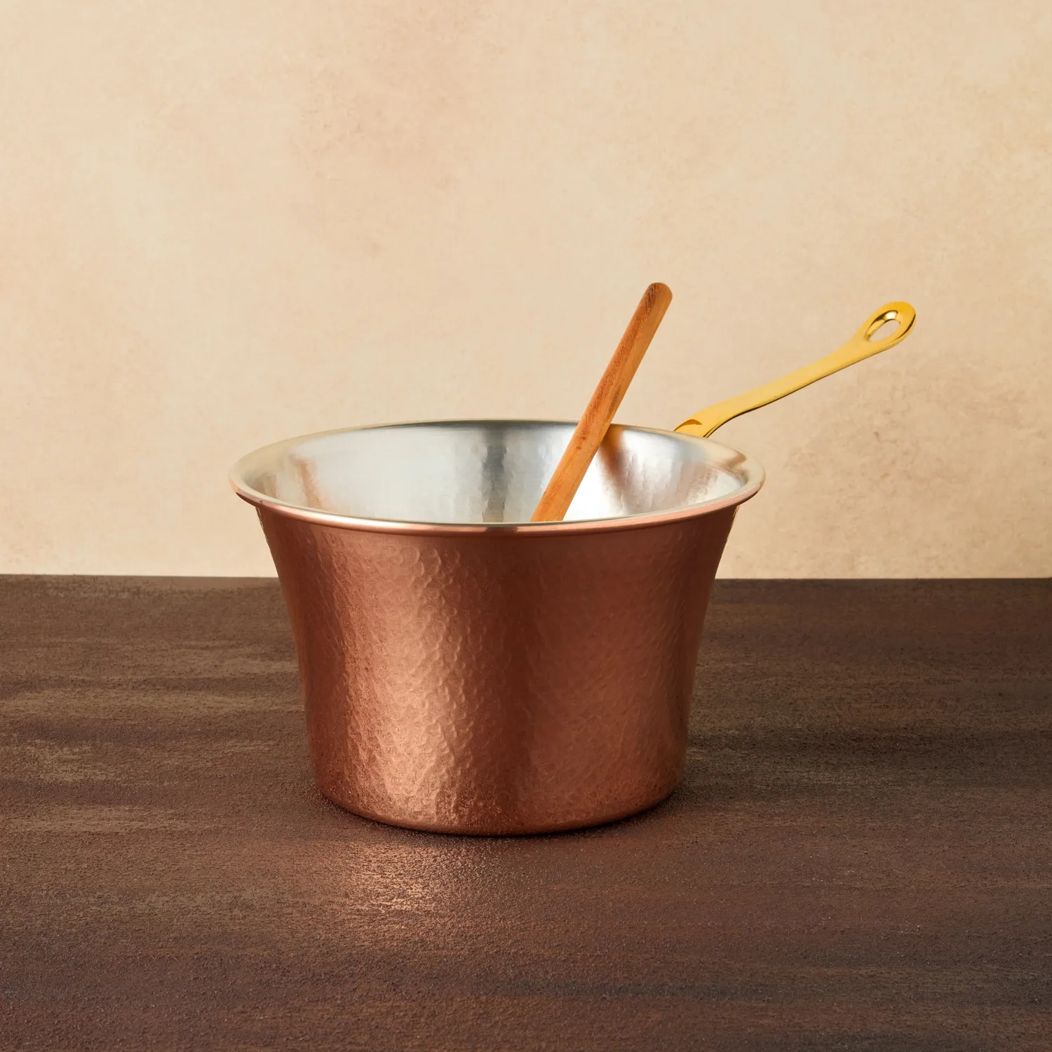 Ruffoni Historia polentagryta 22 cm koppar