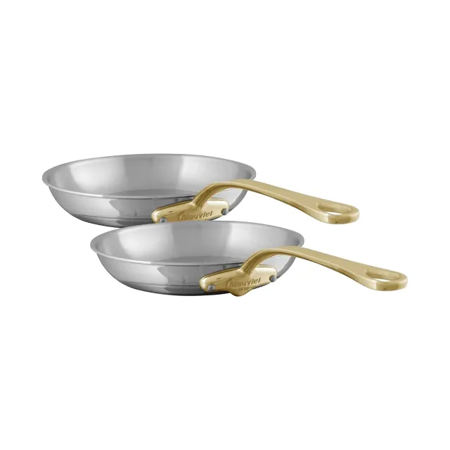 Mauviel M'Cook B stekpannset 2-pack rostfritt mässing