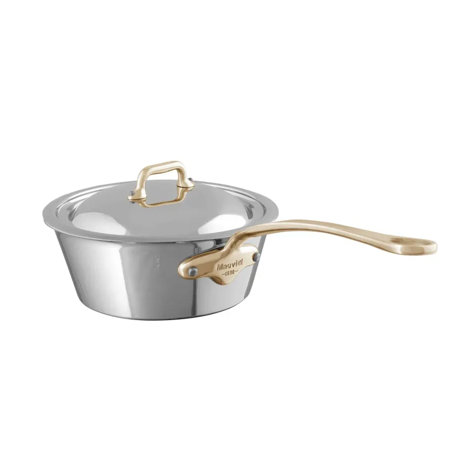 Mauviel M'Cook B traktörpanna rostfri med lock 1,9 l tål ugn