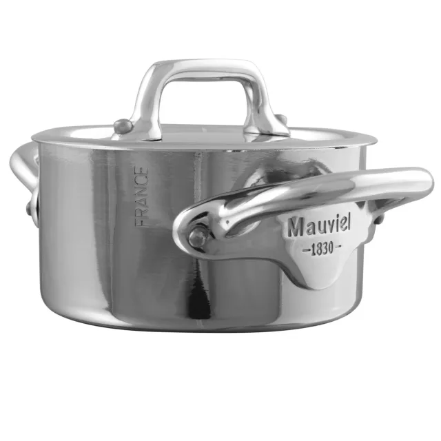 Mauviel M'Minis gryta med lock 9 cm rostfri servering