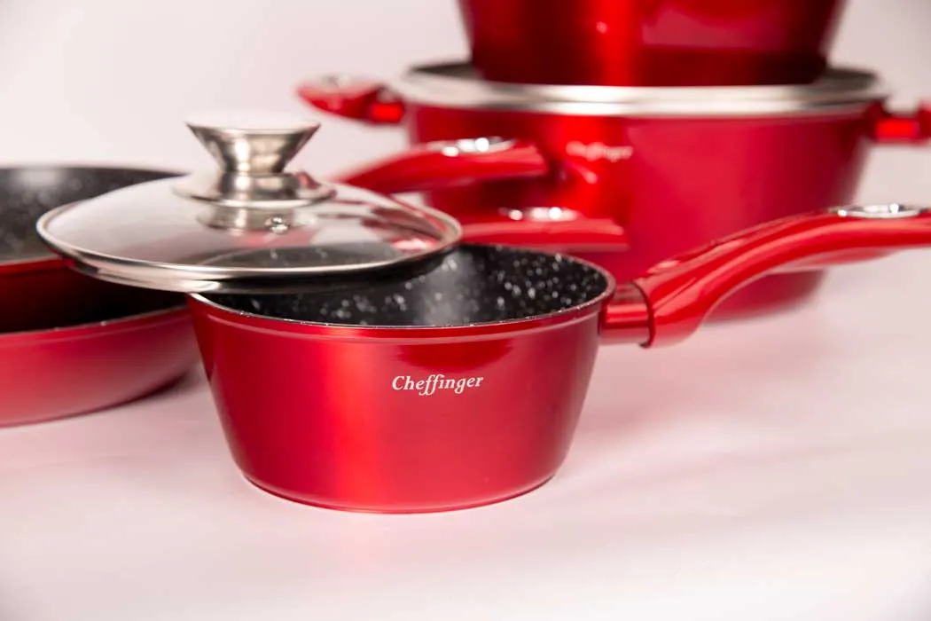 Cheffinger CF-FA1010 traktörpanna röd gjutjärn