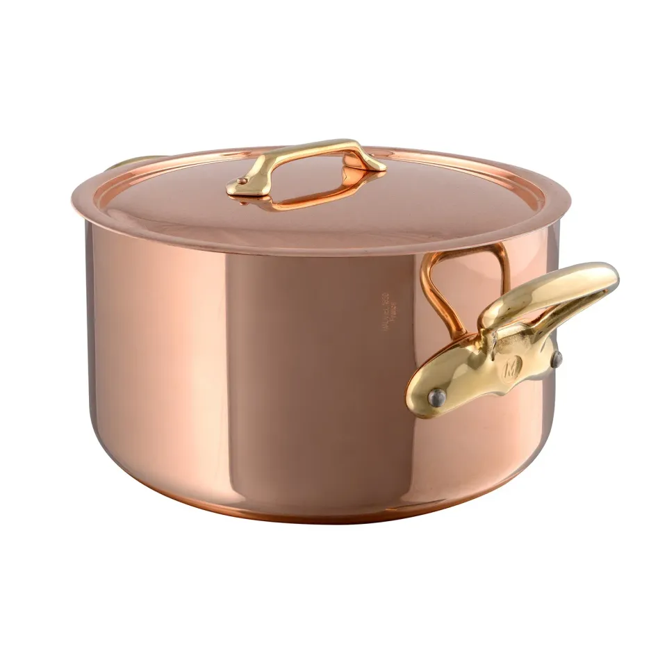 Mauviel M'Héritage M'250 B gryta med lock 5,8 l koppar