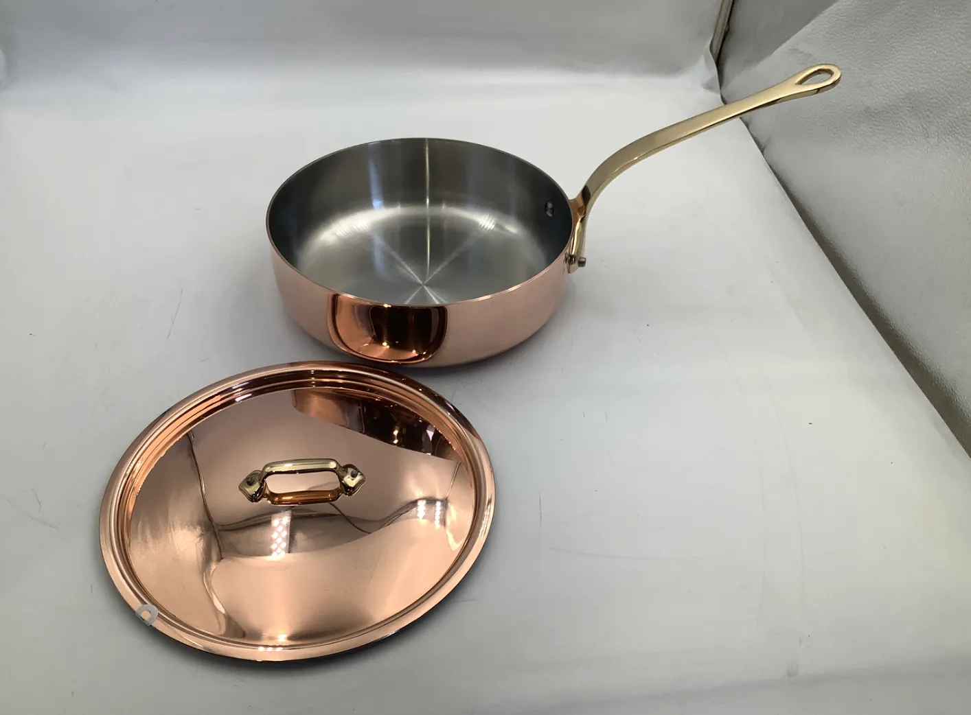 Mauviel M'Héritage M'200 B sauteuse koppar 3,3 qt mässing