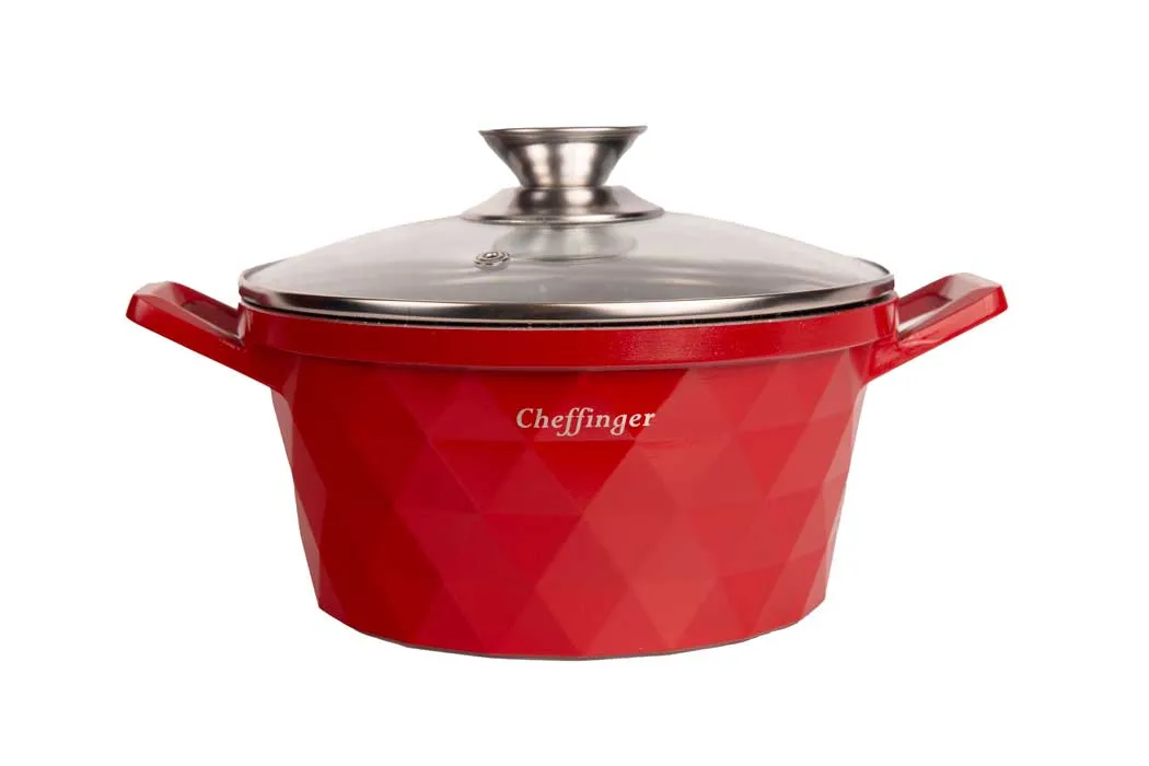 Cheffinger CF-DIAC03 kockkniv röd 20 cm