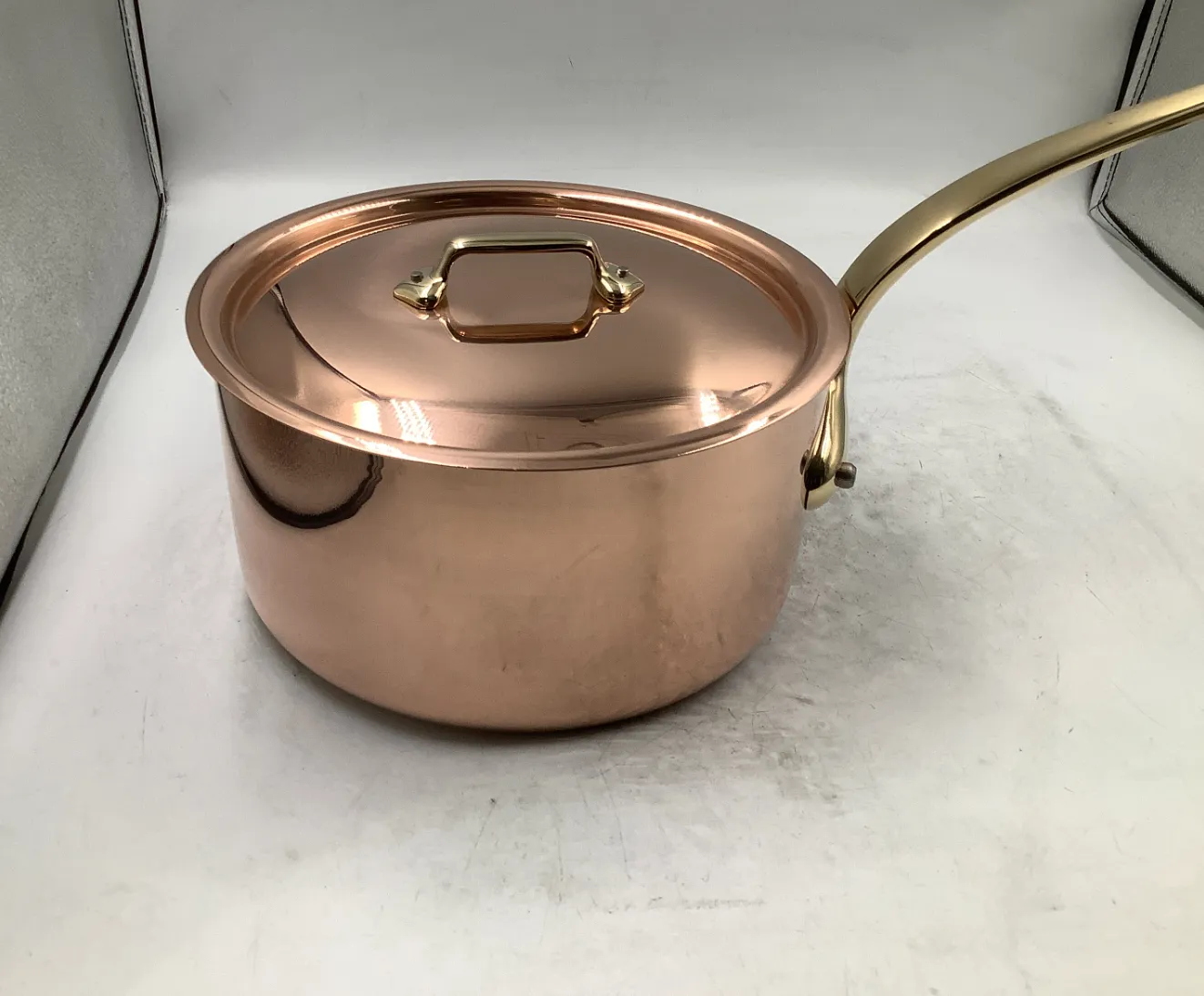 Mauviel M'Héritage M'200 B kastrull med lock 3,3 qt koppar box 3