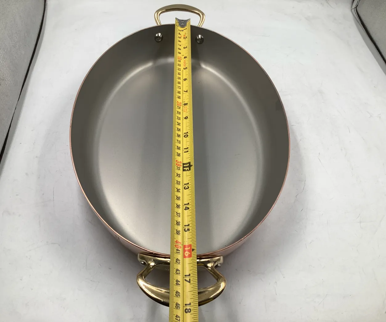 Mauviel M'Heritage gratängform koppar oval 40 cm