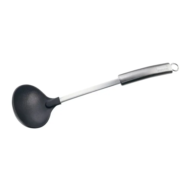 Berndes slev 36,5 cm rostfri plast svart sopp