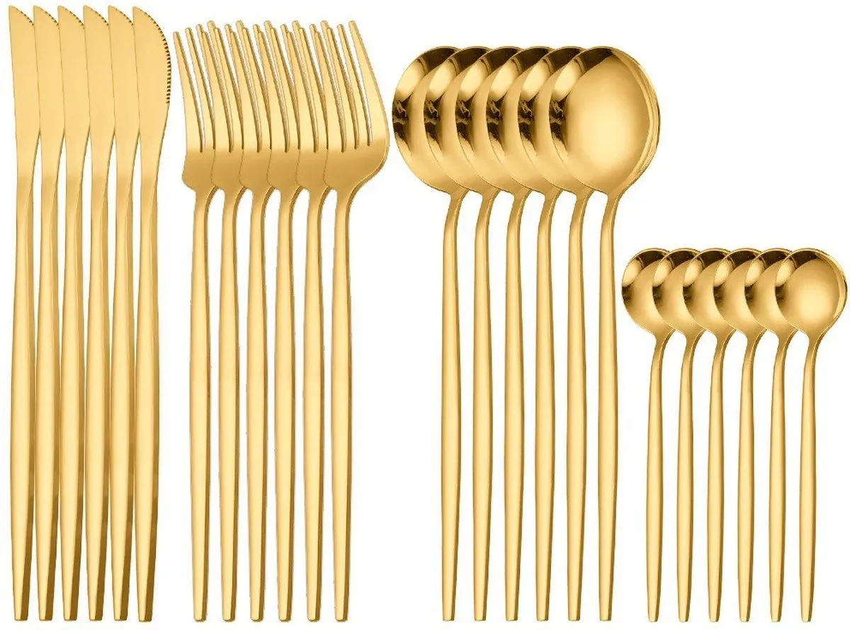 Cheffinger CF22127 bestickset 24 delar guld
