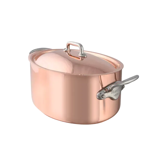 Mauviel M'Héritage M'150 S oval gryta med lock 6,8 l koppar