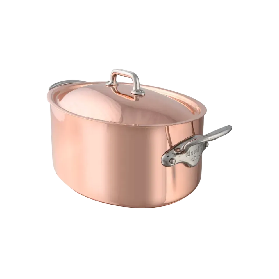 Mauviel M'Héritage M'150 S oval gryta med lock 6,8 l koppar