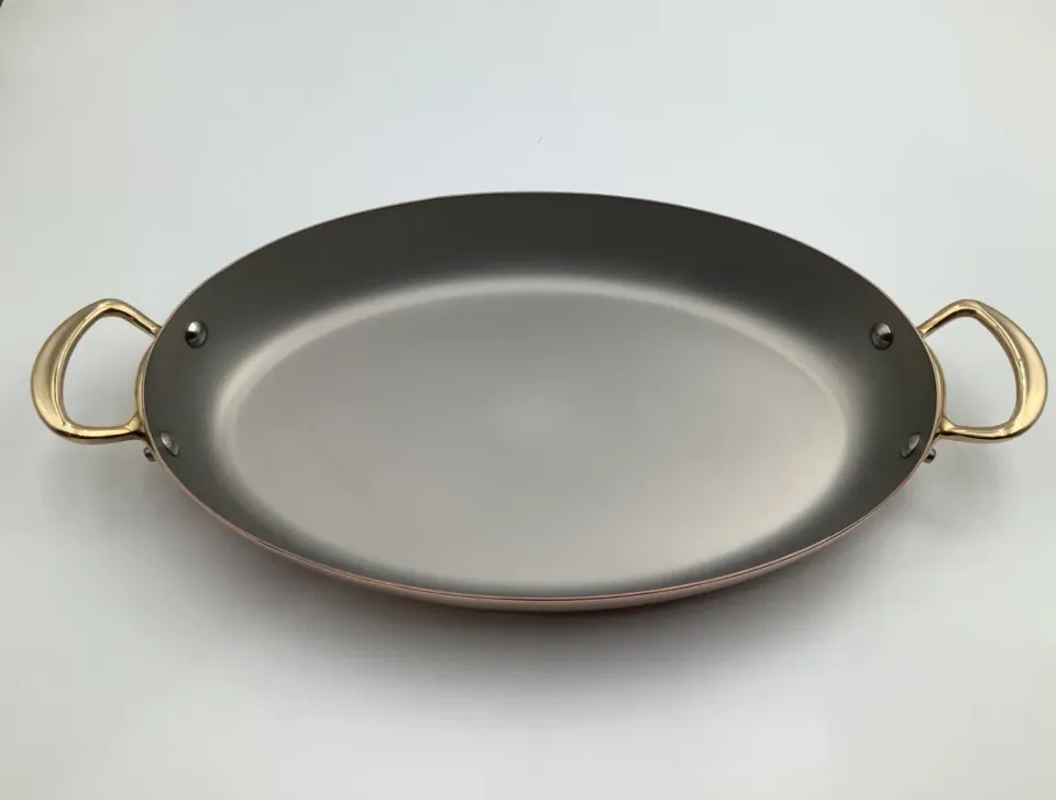 Mauviel M Heritage M150B oval gratängform 35 cm koppar