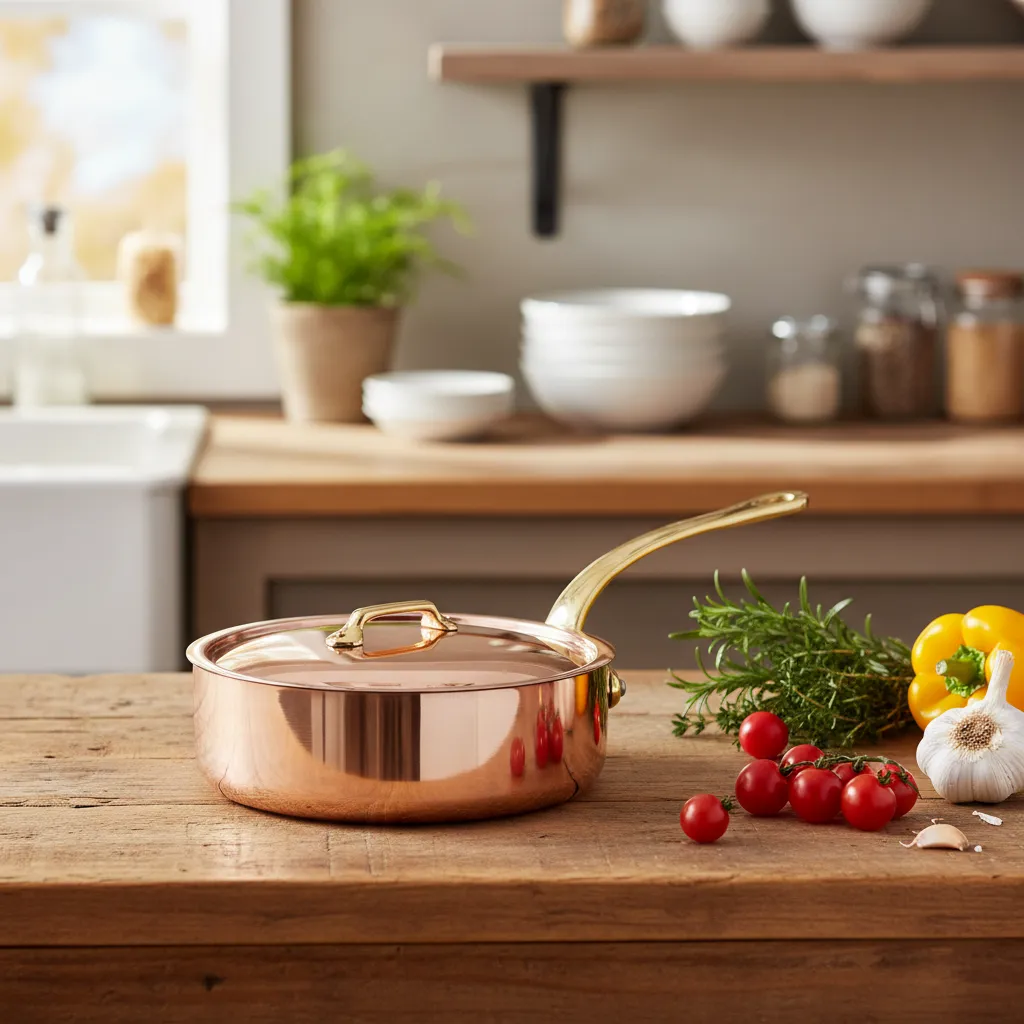Mauviel M'Heritage M250B sauteuse koppar med lock