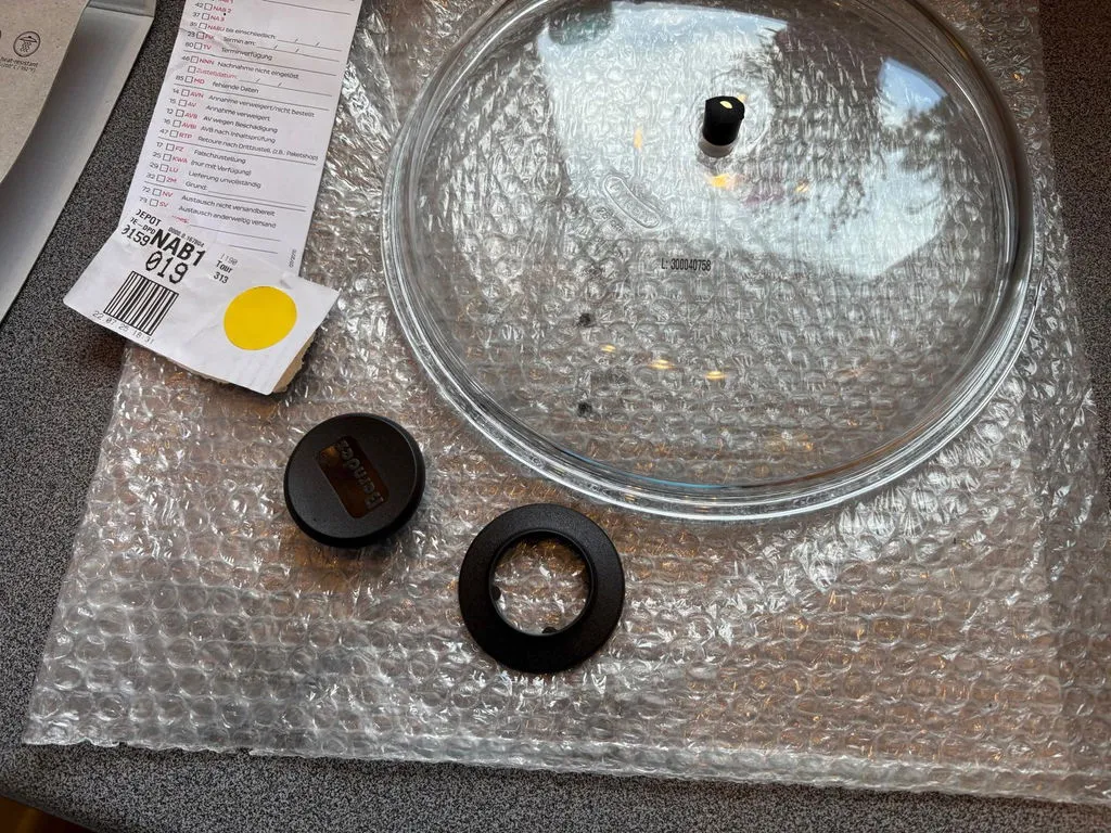 Berndes glaslock 28 cm böjt säkerhetsglas