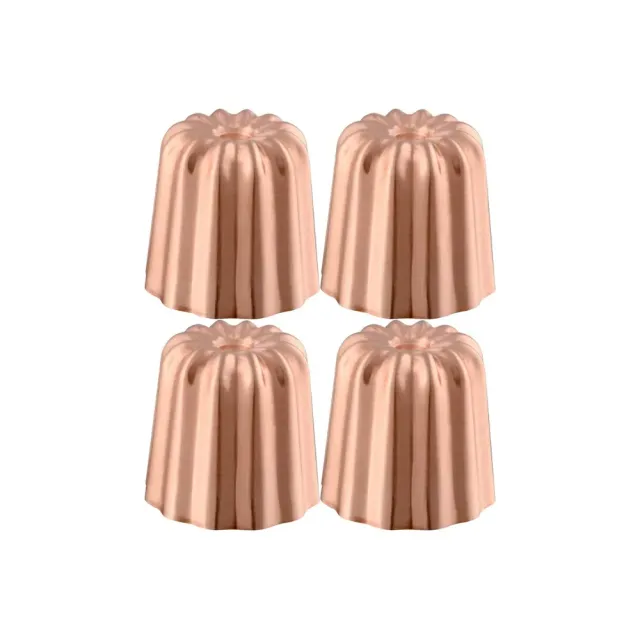 Mauviel M'Passion caneléform koppar 4-pack tenn