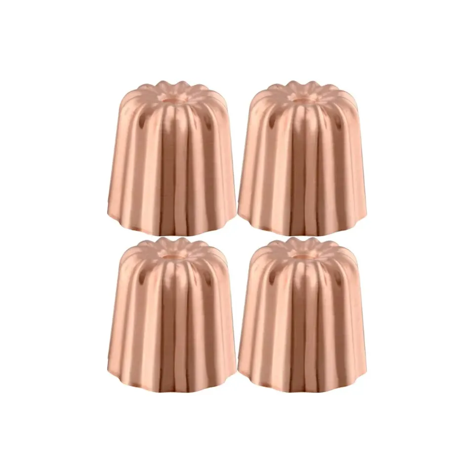 Mauviel M'Passion caneléform koppar 4-pack tenn
