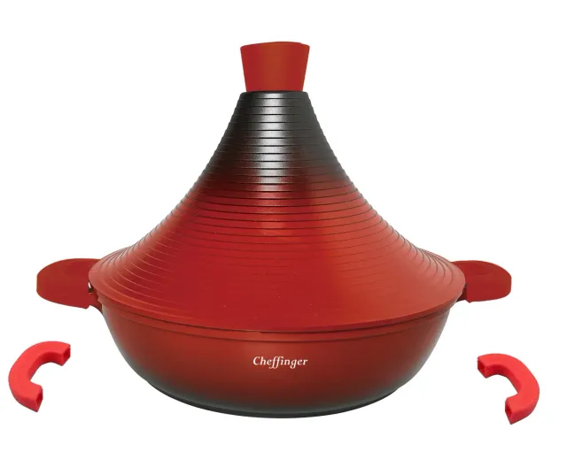 Cheffinger CF-TAJ28 tajine 28 cm röd-svart