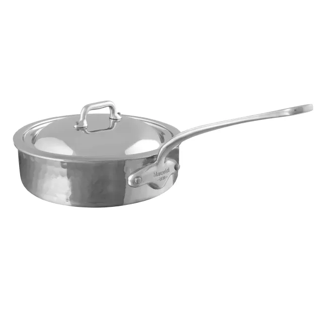 Mauviel M’Elite traktörpanna hamrad 3,0 l med lock