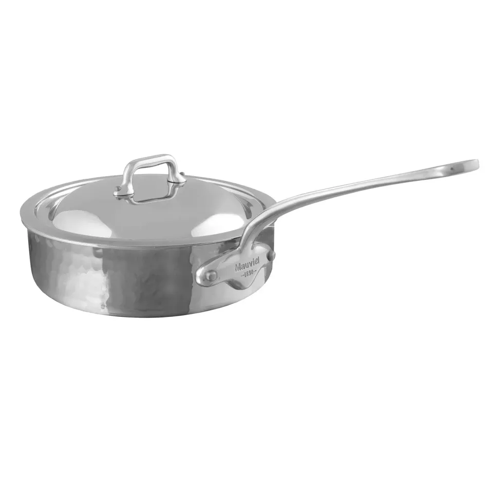 Mauviel M’Elite traktörpanna hamrad 3,0 l med lock