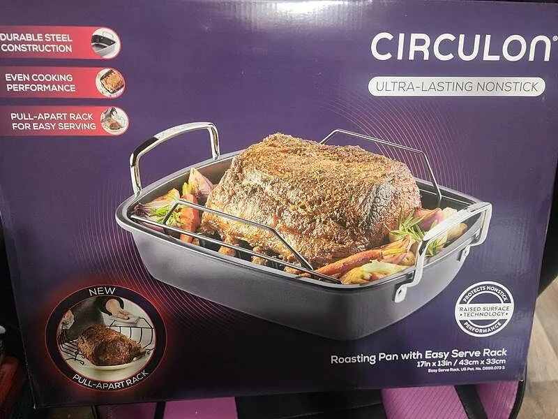 Circulon Roasting Pan långpanna svart med galler
