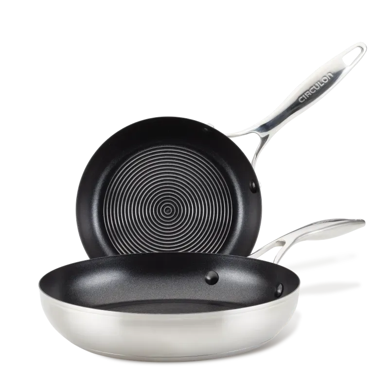 Circulon SteelShield stekpannor 8+10,25 tum stål nonstick