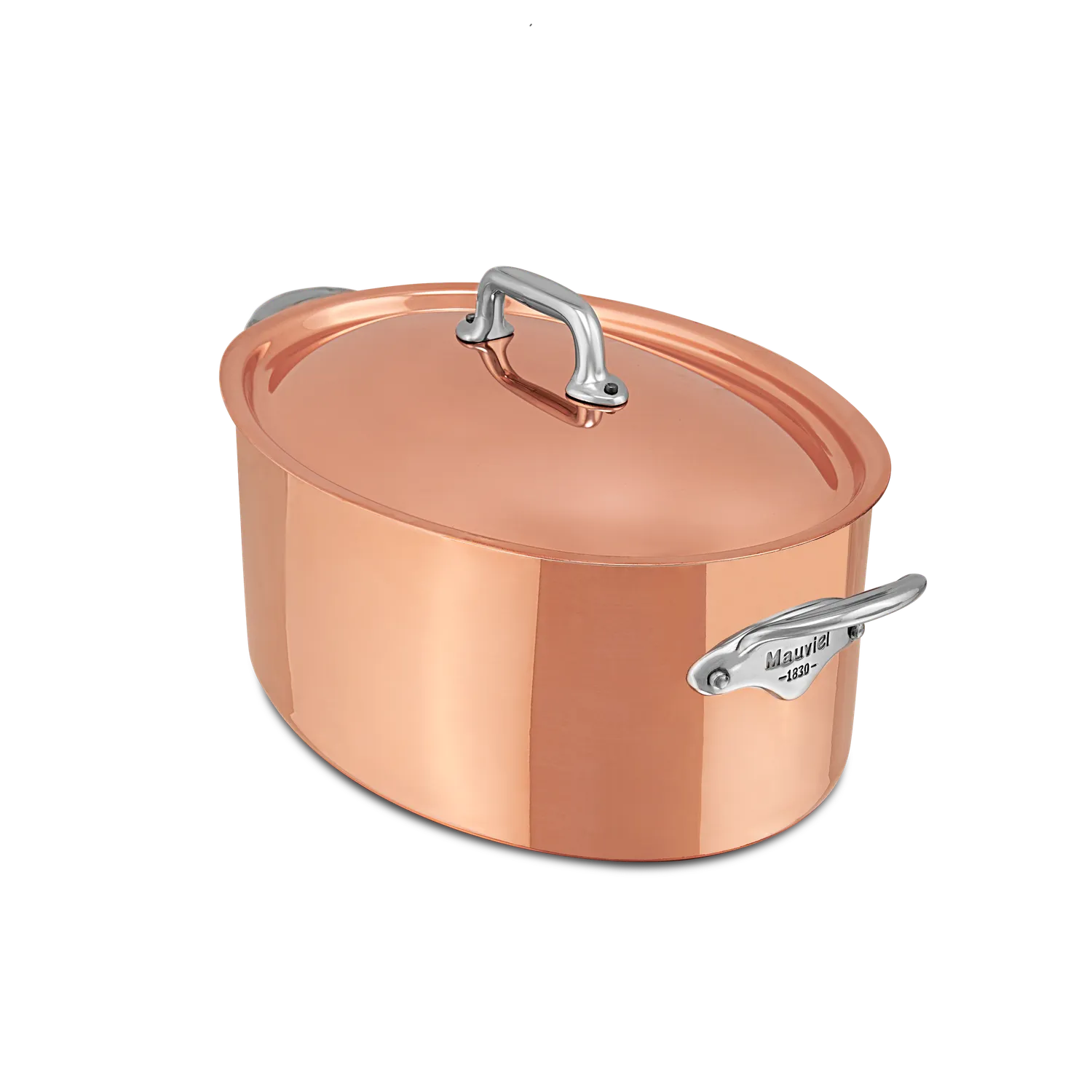 Mauviel M'Héritage M'150 S oval gryta med lock 6,8 l koppar