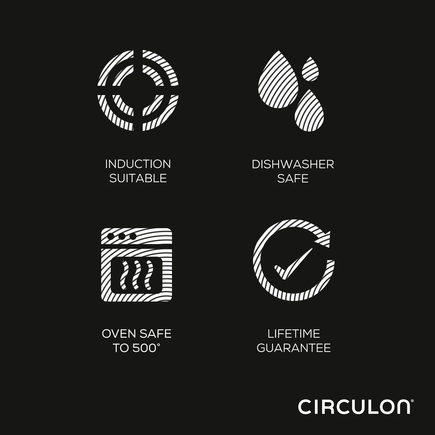 Circulon SteelShield 11-delars kastrullset rostfri nonstick