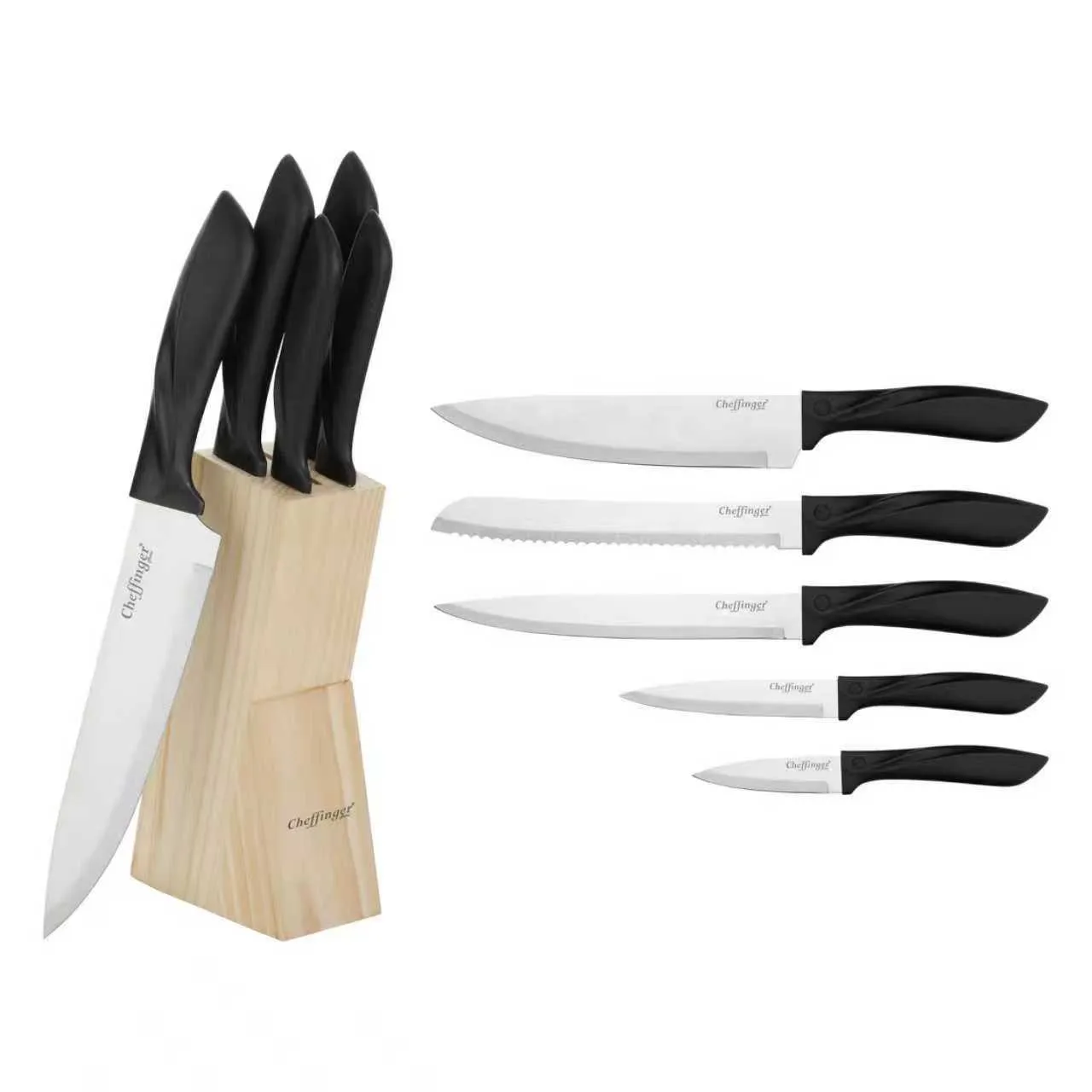 Cheffinger CF-KS12 knivset 12 delar rostfritt